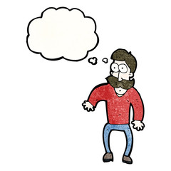 cartoon staring mustache man