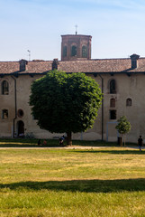 Visconti-Sforza castle park in Vigevano, Italy