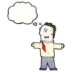 cartoon man with open arms