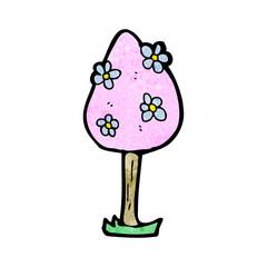 decorative cartoon pink tree