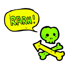 cartoon pirate direction sign