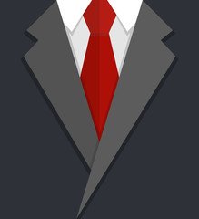 Concept of businessman suit. Vector illustration
