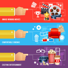 Realistic cinema movie poster template