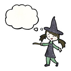 cartoon witch girl