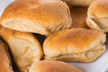 hot pandesal for breakfast, famous bread in the Philippines