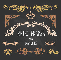 Vintage Ornamental Calligraphic Designs Set