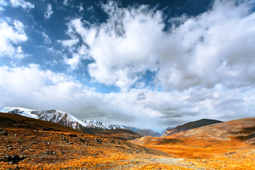 Mountain glacier gorge