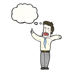 cartoon man with thought bubble