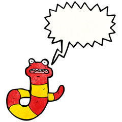 cartoon snake with speech bubble