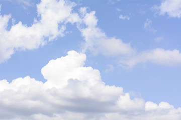 The sky is blue its clearing up and The weather's fine.
