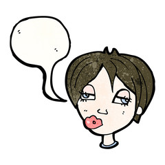 cartoon confused woman's face