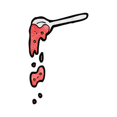 cartoon spoon of jam