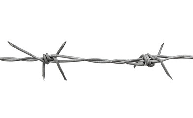 close up of old barbed wire