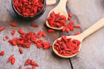 Red dried goji berries