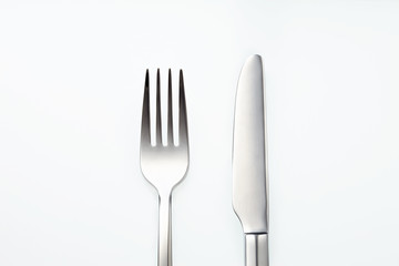 Fork and Knife isolated on white background.