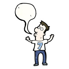 cartoon man in number seven shirt