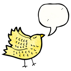 cartoon tweeting bird