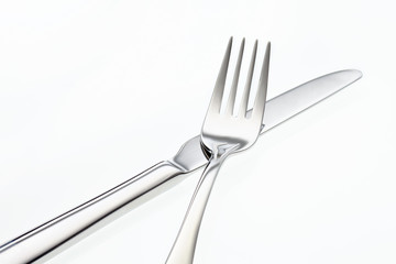 Fork and Knife isolated on white background.