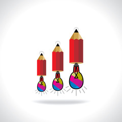 bulb idea education concept vector 