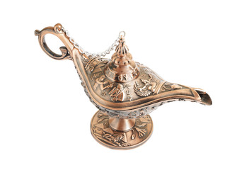 Aladdin magic lamp isolated on white © Timoxa33