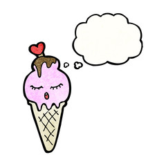 ice cream cone cartoon character