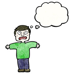 cartoon worried man