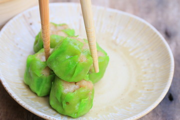 Chinese steamed shrimp dumplings
