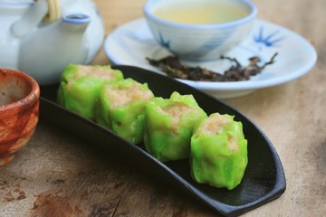 Chinese steamed shrimp dumplings