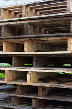 Wooden pallets that are important in the transport of goods. And production