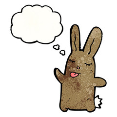 cartoon rabbit sticking out tongue