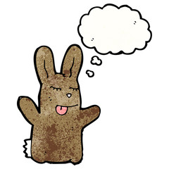 cartoon rabbit sticking out tongue