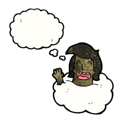 head in clouds cartoon