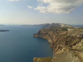 Blick auf fira, Santorin