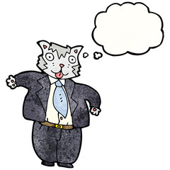 cartoon fat cat businessman