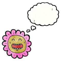 cartoon flower face