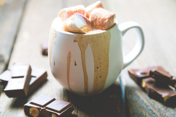 Hot chocolate with marshmallows