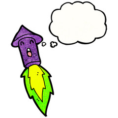 cartoon firework rocket