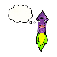 cartoon firework rocket