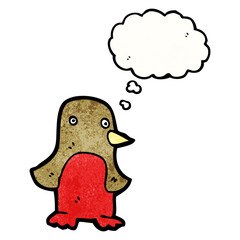 cartoon christmas robin