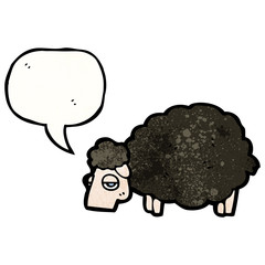cartoon black sheep