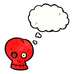 funny cartoon skull