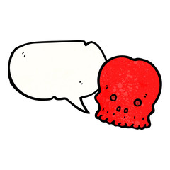 cartoon talking skull