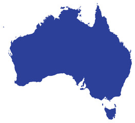 Vector map of Australia