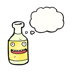 happy bottle cartoon character