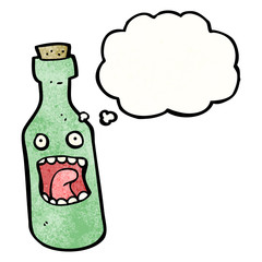 shocked wine bottle cartoon