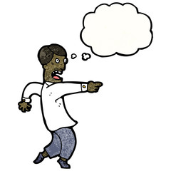 cartoon businessman pointing finger of blame