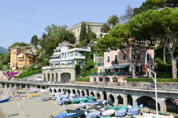 Obraz premium The beach of Levanto in Liguria, Italy