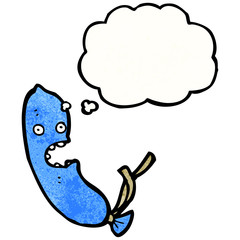 cartoon blue balloon with face