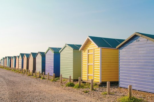 Beach huts on the seafront
