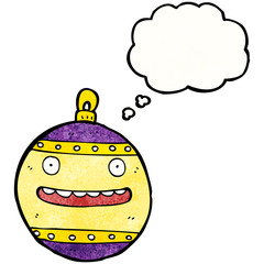 cartoon christmas bauble